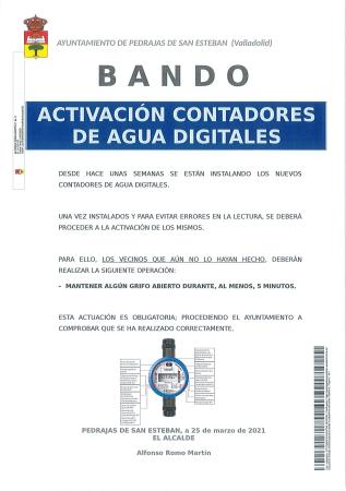 Imagem BANDO - ACTIVACIÓN CONTADORES DE AGUA DIGITAL